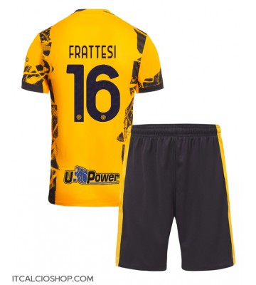 Inter Milan Davide Frattesi #16 Terza Maglia Bambino 2024-25 Manica Corta (+ Pantaloni corti)